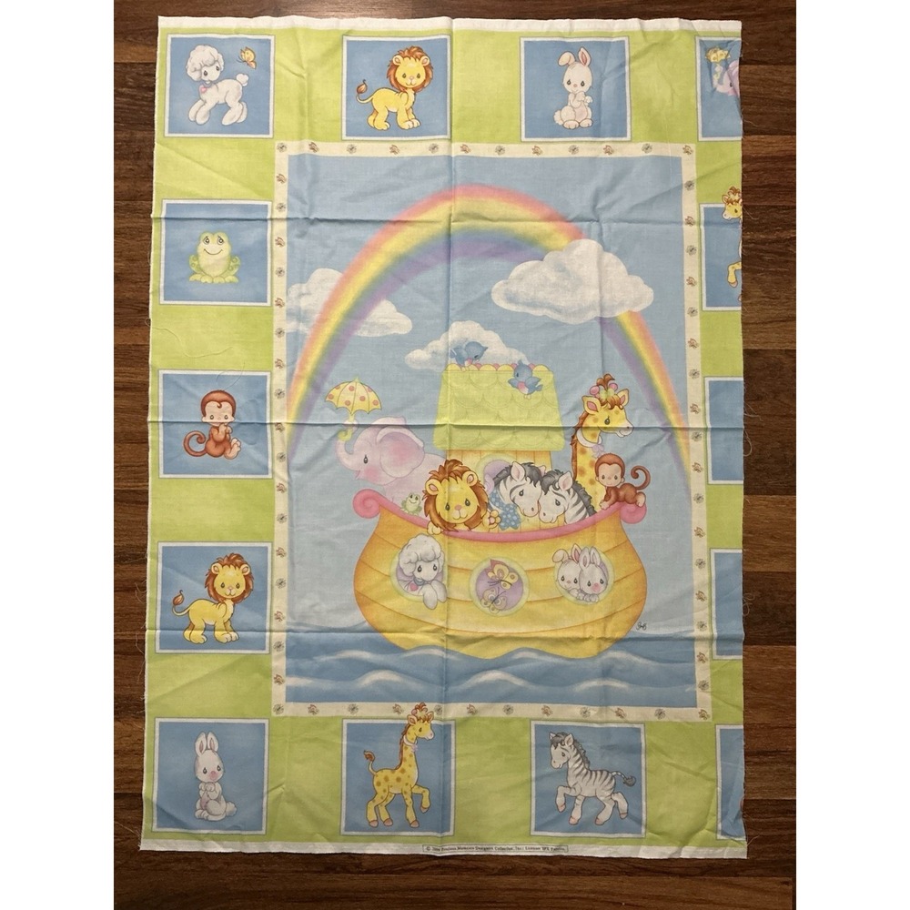 2009 Precious Moments Noah's Ark Fabric Quilt Panel 100% Cotton **READ MORE